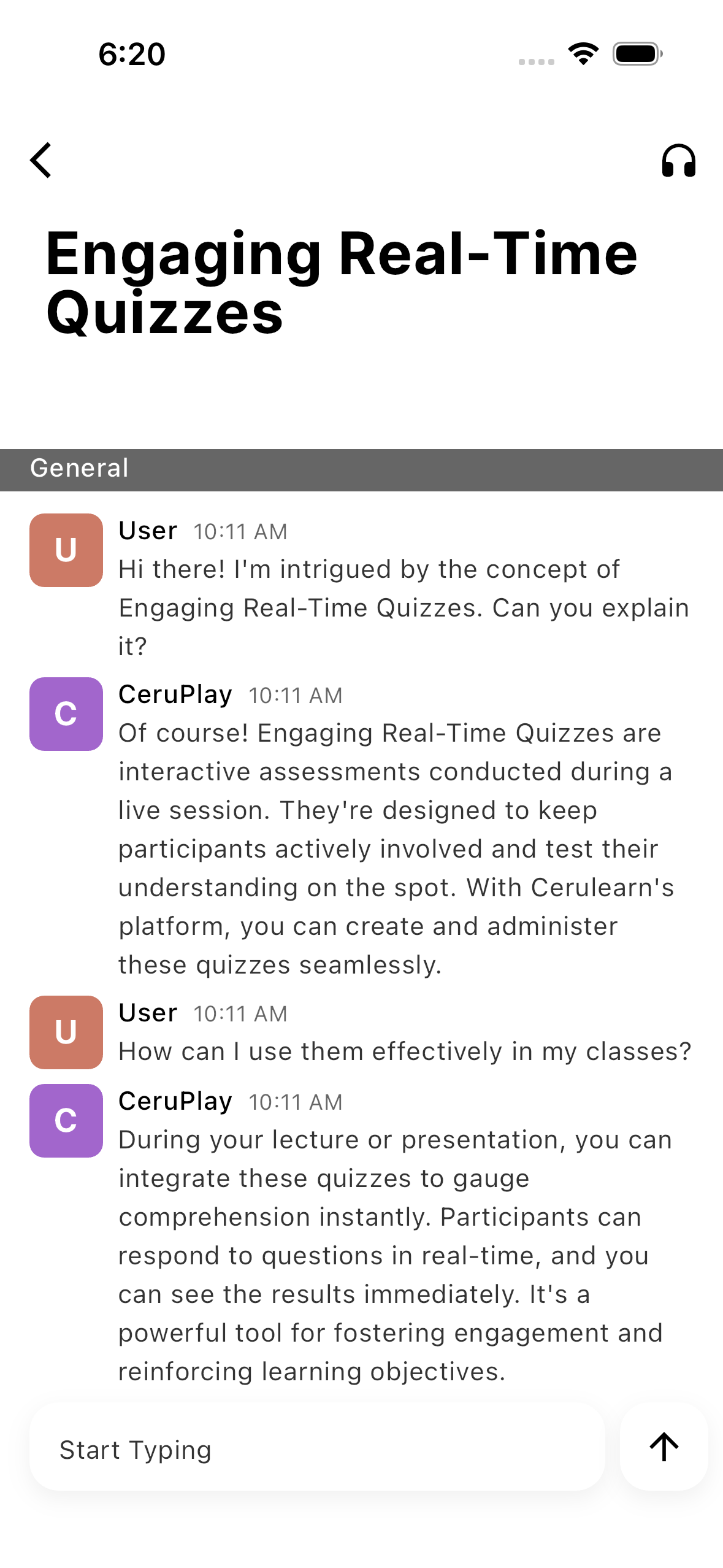 Engaging Real-Time Quizzes